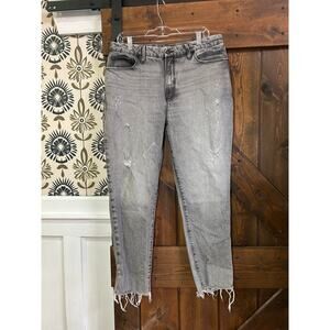 Good American women’s 12/31 The Weekender distressed Jeans Straight Leg